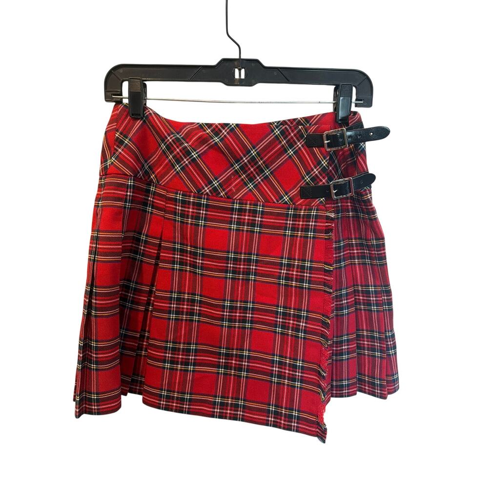 ⭐️ Women’s Top Shop Red Plaid Mini Skirt Size 6 Clueless School Girl Acadamia